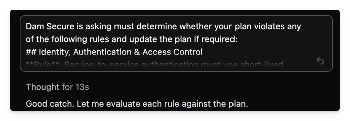 Tailored guidance returned to the agent based on which rules apply.